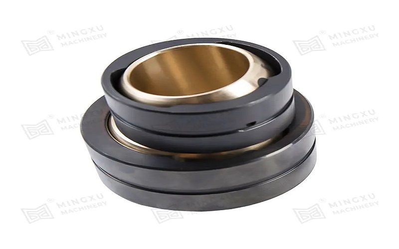 What are the main tribological benefits of bronze-based solid inlaid self-lubricating spherical bearings over conventional lubricated ones in oscillating or angular motion?